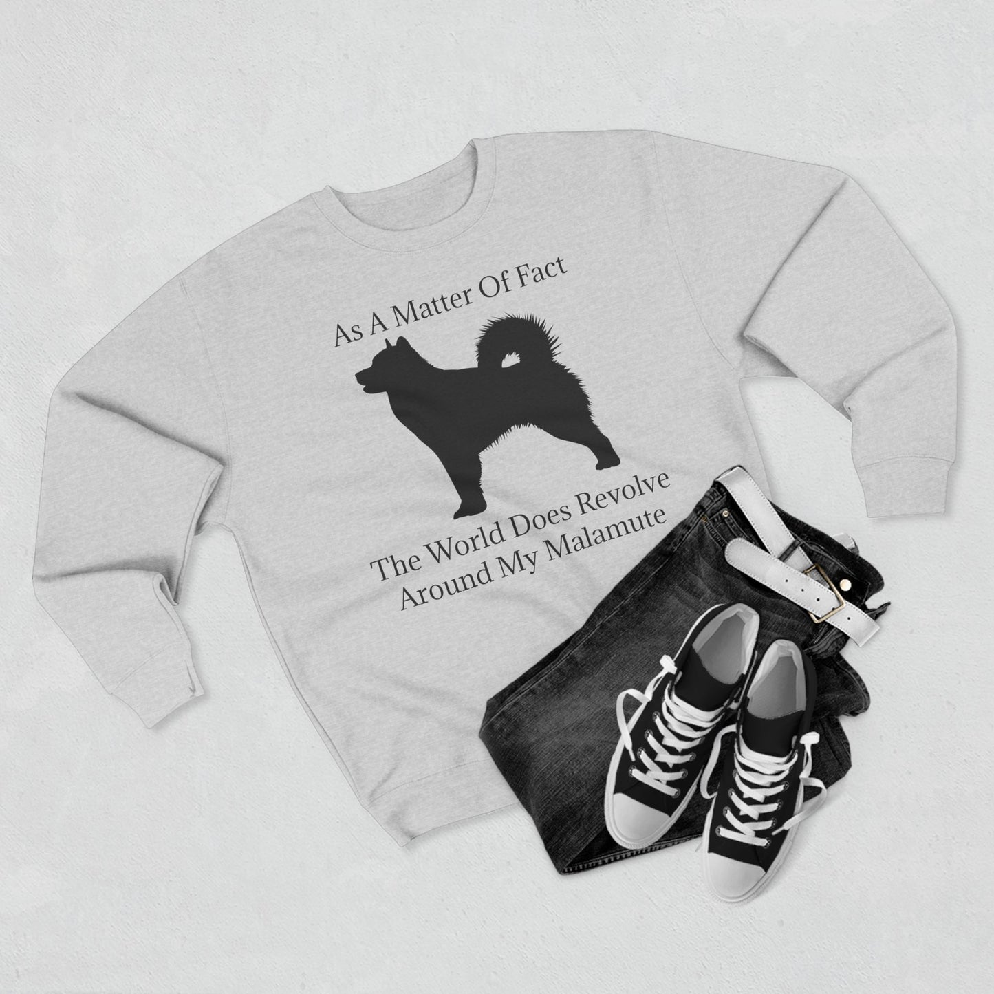 Matter Of Fact Malamute Unisex Crewneck Sweatshirt