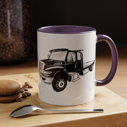 Flatbed Tow Truck 2-Tone Coffee Mug