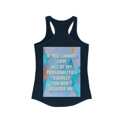 All Of My Personalities Women's Racerback Tank