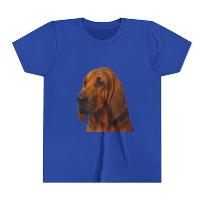 Bloodhound Head Youth Unisex Short Sleeve Crewneck Tee