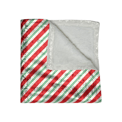 Santa Paws German Shepherd Crushed Velvet Blanket