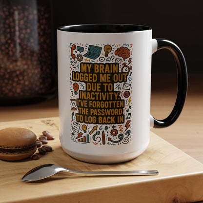 Logged Out 2-Tone Coffee Mug