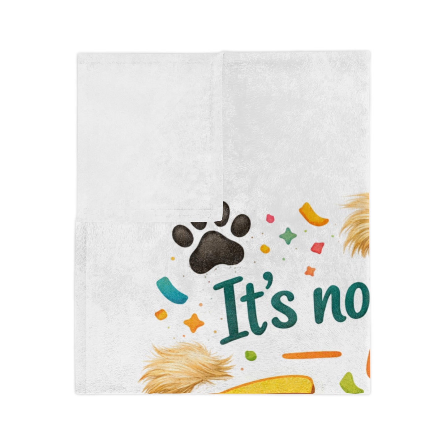 Fur-Fetti Dog Velveteen Microfiber Blanket