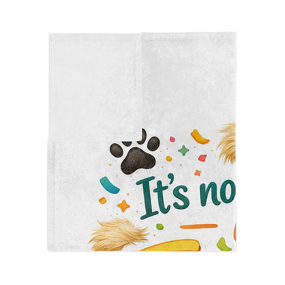 Fur-Fetti Dog Velveteen Microfiber Blanket