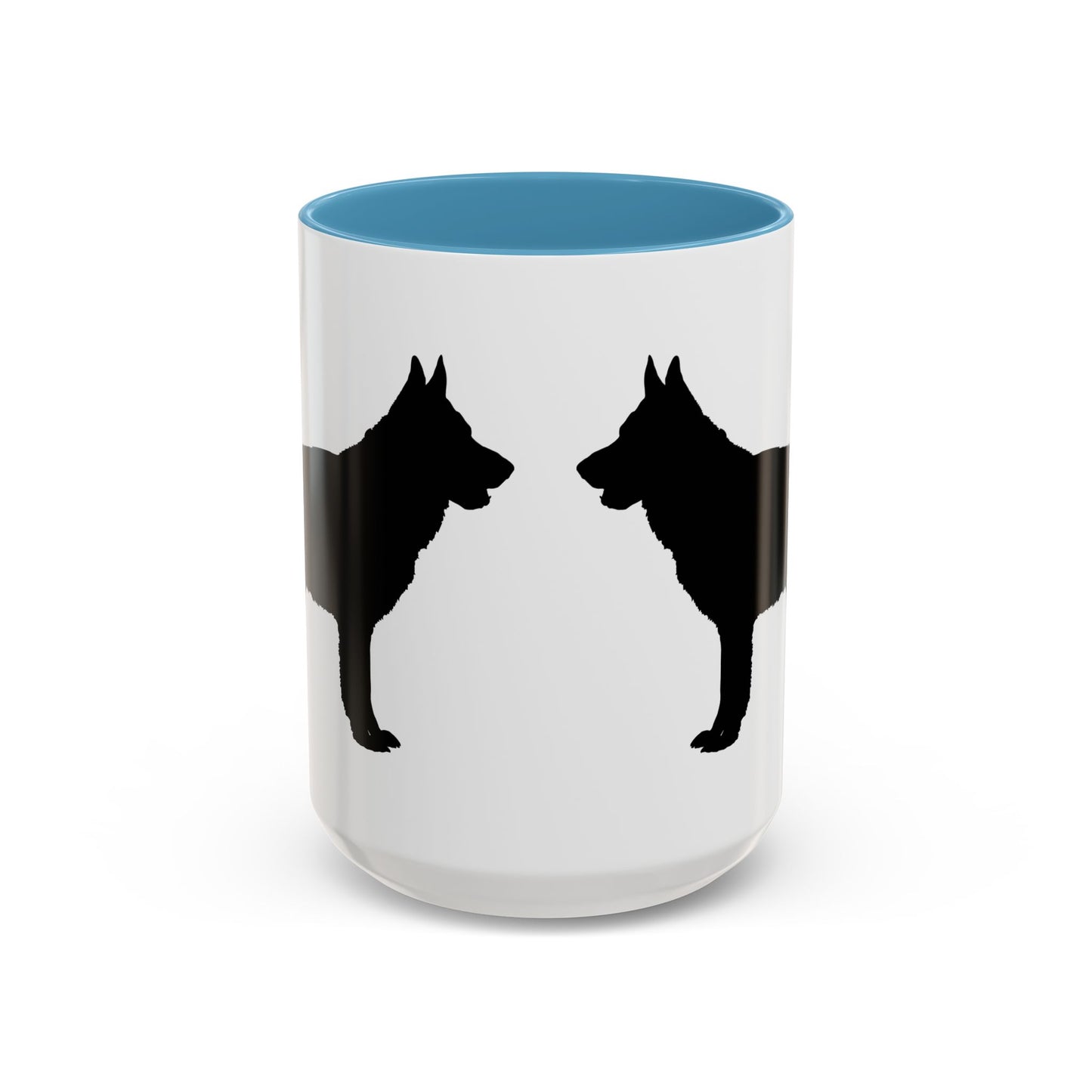 German Shepherd Silhouette 2-Tone Coffee Mug