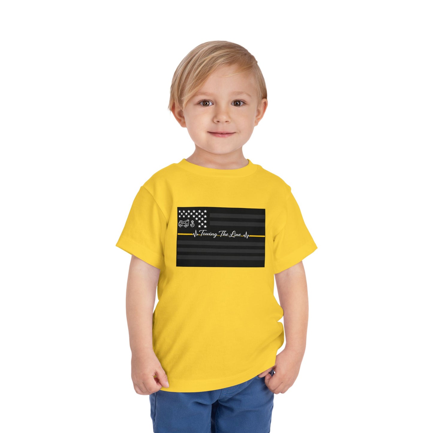 Thin Yellow Line Toddler Unisex Short Sleeve Crewneck Tee