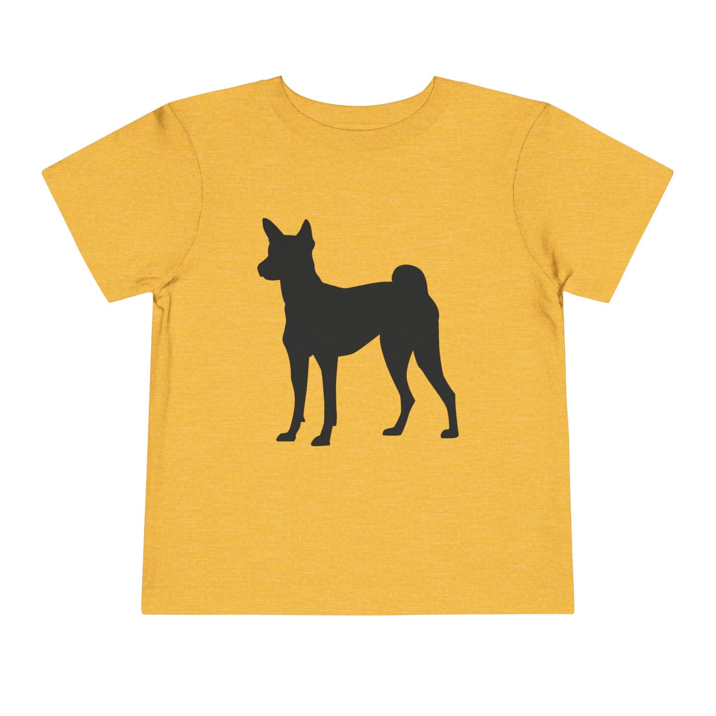 Basenji Silhouette Toddler Unisex Short Sleeve Crewneck Tee