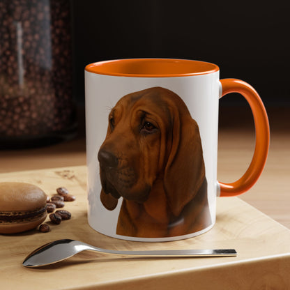 Bloodhound Head 2-Tone Coffee Mug