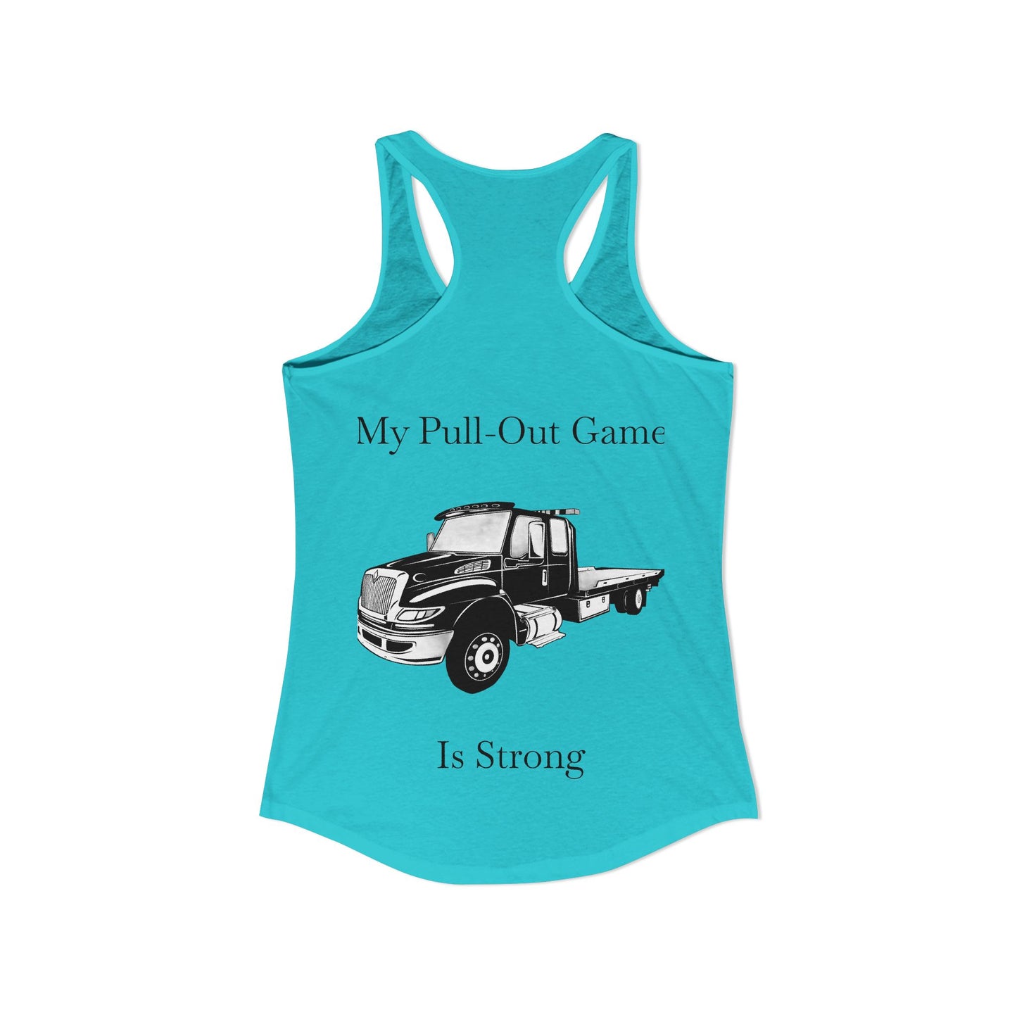 Pull Out Flatbed Tow Truck Women's Racerback Tank