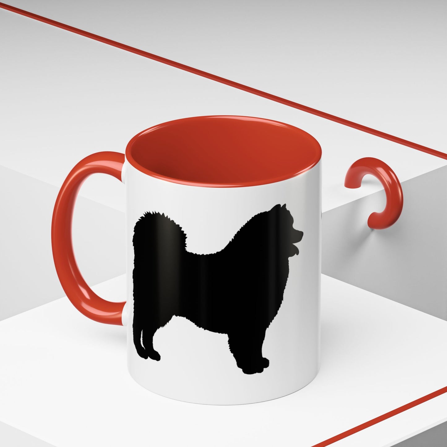 Samoyed Silhouette 2-Tone Coffee Mug