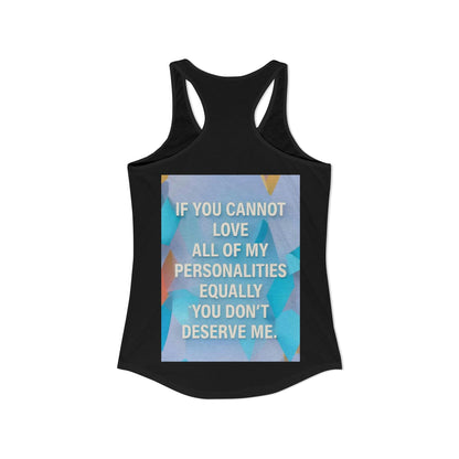 All Of My Personalities Women's Racerback Tank