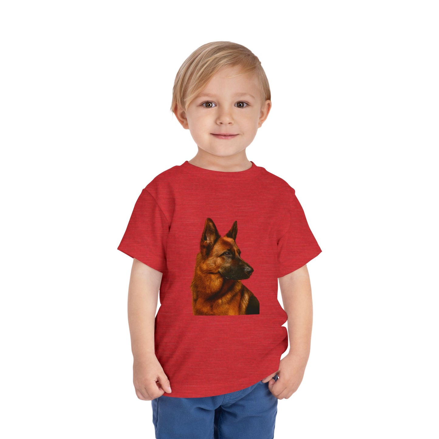 German Shepherd Head Toddler Unisex Short Sleeve Crewneck Tee