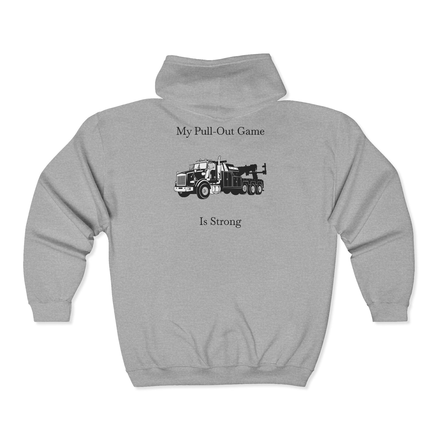 Pull Out Heavy Tow Truck Unisex Full Zip Hoodie