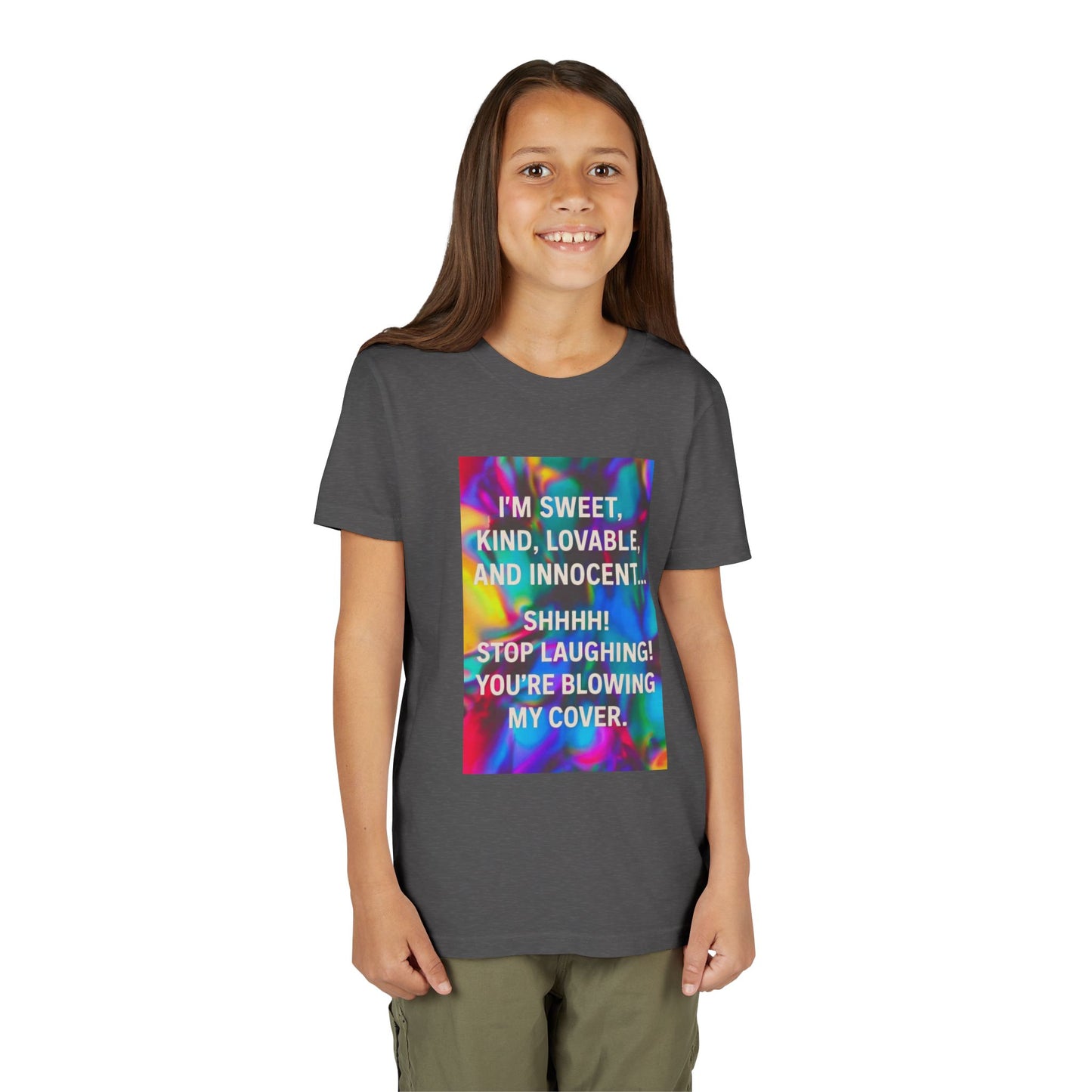 Blowing My Cover Youth Unisex Short Sleeve Crewneck Tee