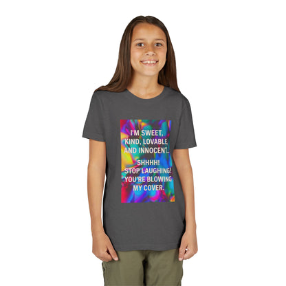Blowing My Cover Youth Unisex Short Sleeve Crewneck Tee