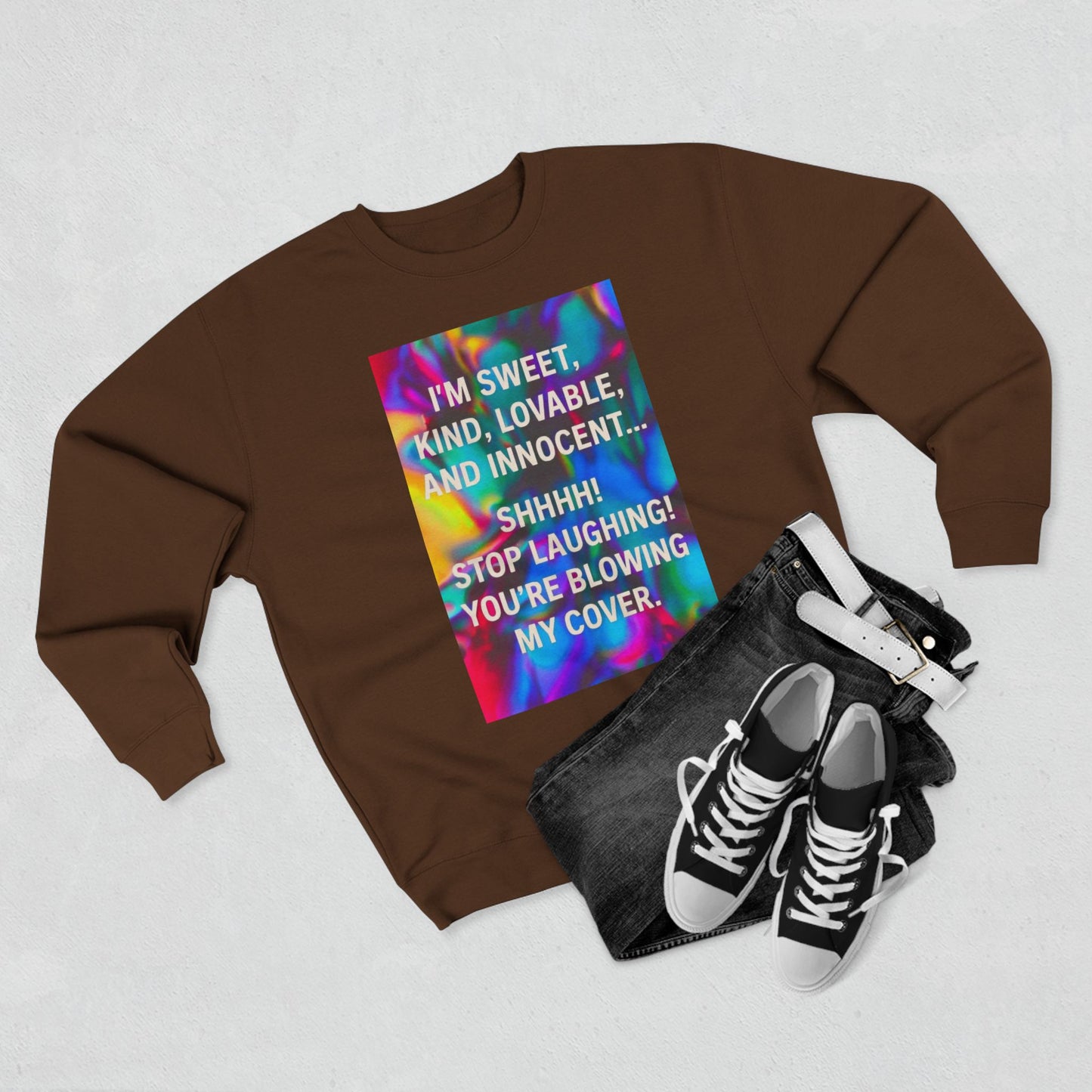 Blowing My Cover Unisex Crewneck Sweatshirt