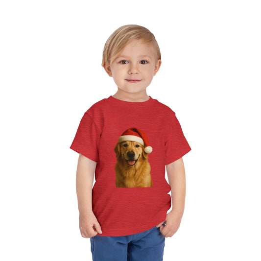 Santa Paws Golden Toddler Unisex Short Sleeve Crewneck Tee