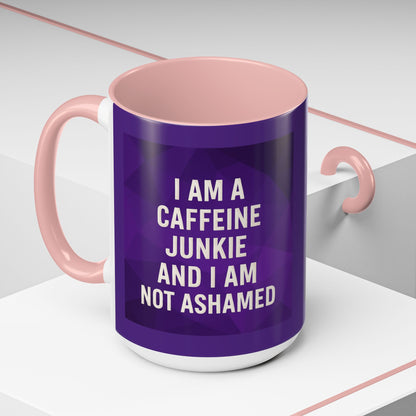 Caffeine Junkie 2-Tone Coffee Mug