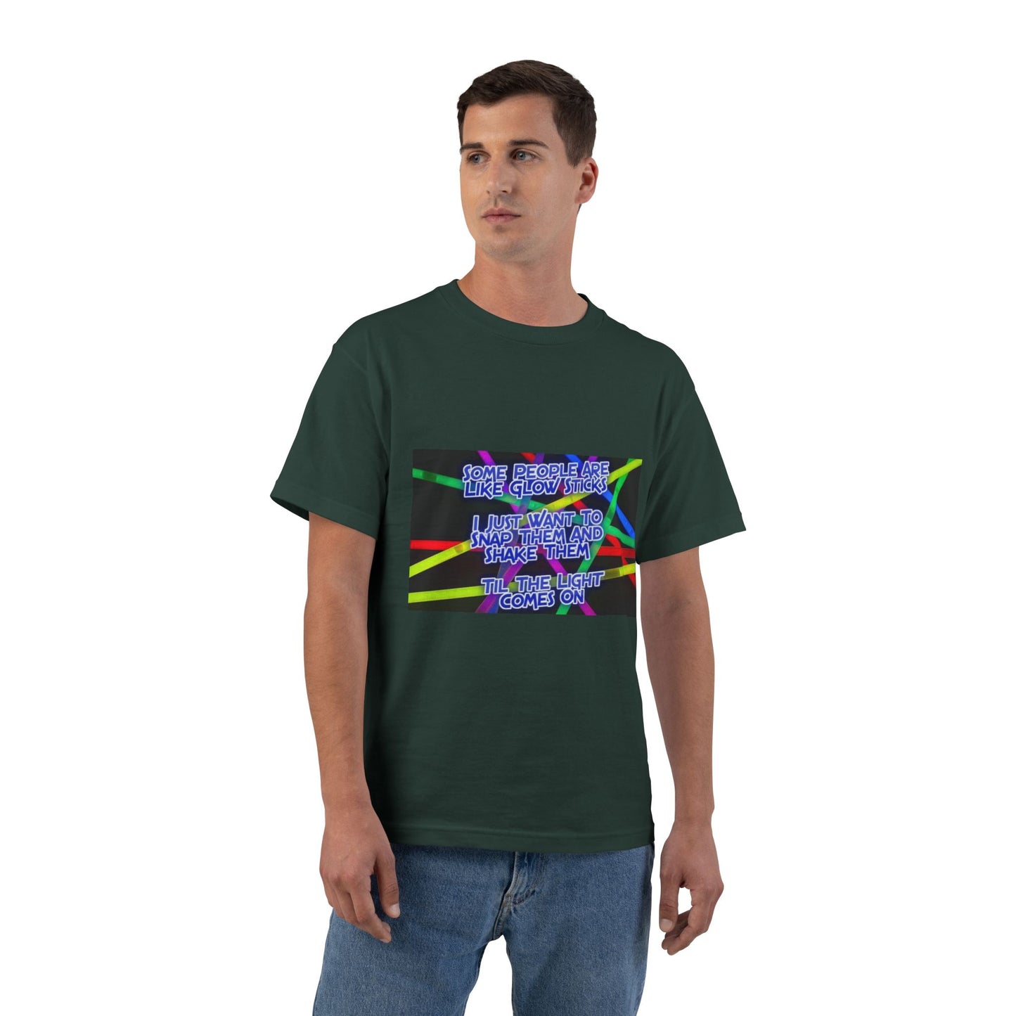 Glow Sticks Men's Short-Sleeve Crewneck Tee