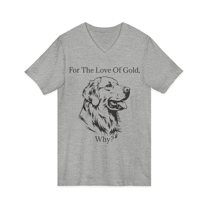 For The Love Of Gold Unisex Short Sleeve V-Neck Tee