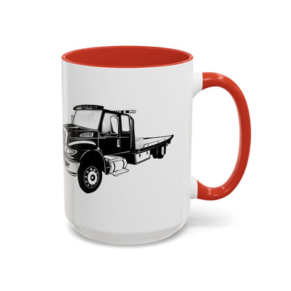Flatbed Tow Truck 2-Tone Coffee Mug