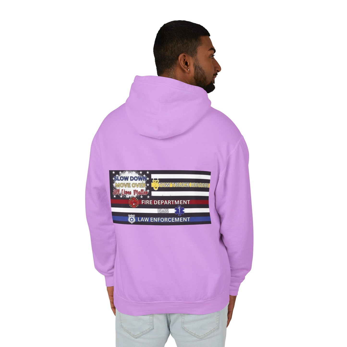 Slow Down Move Over Flag Unisex Lightweight Hoodie
