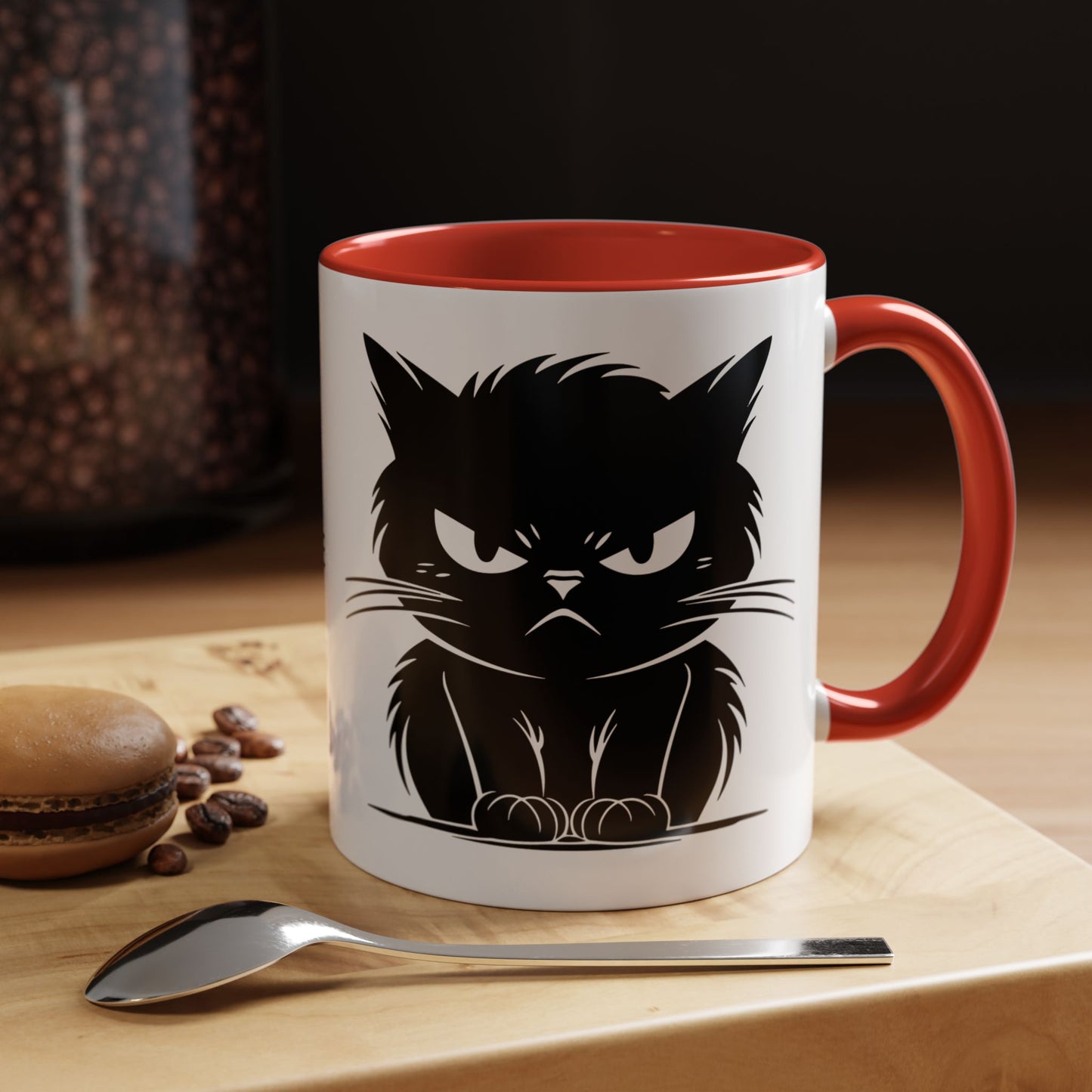 Angry Cat 2-Tone Coffee Mug