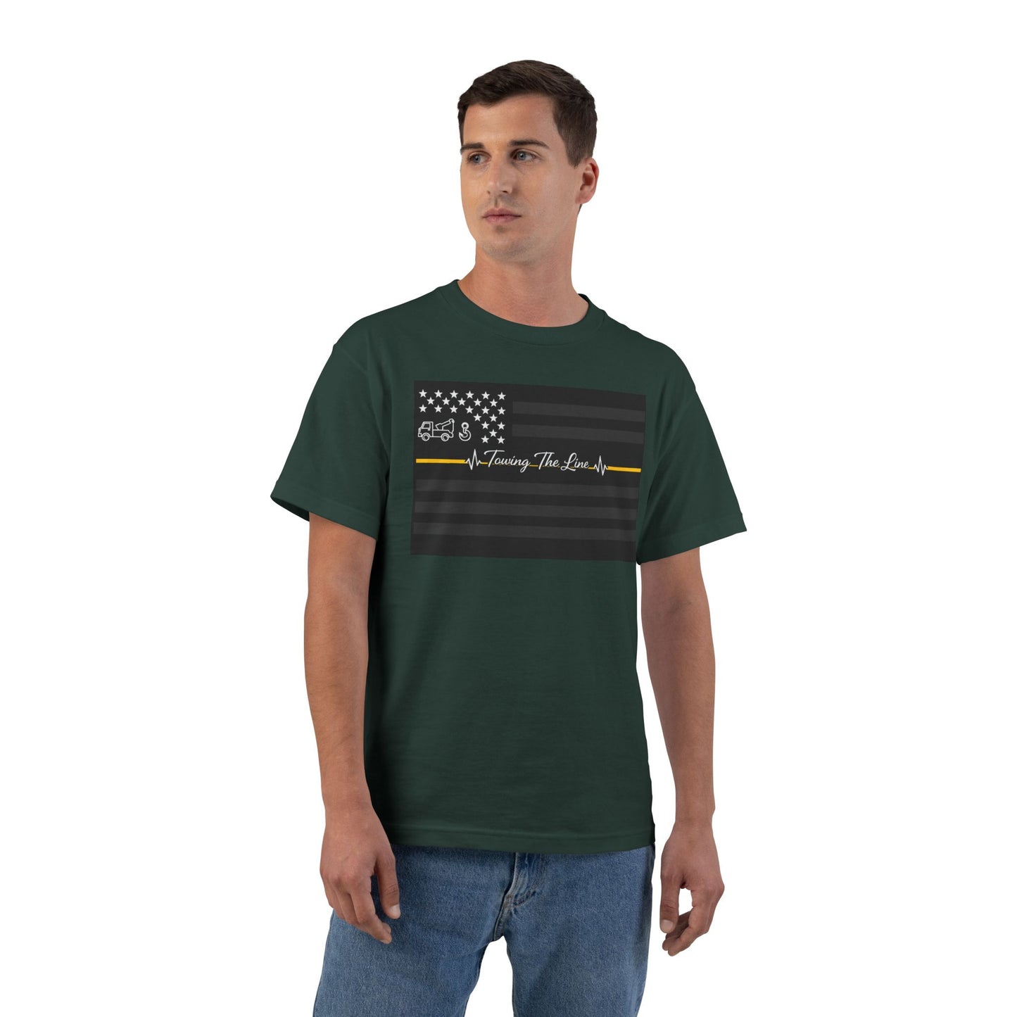 Thin Yellow Line Men's Short-Sleeve Crewneck Tee