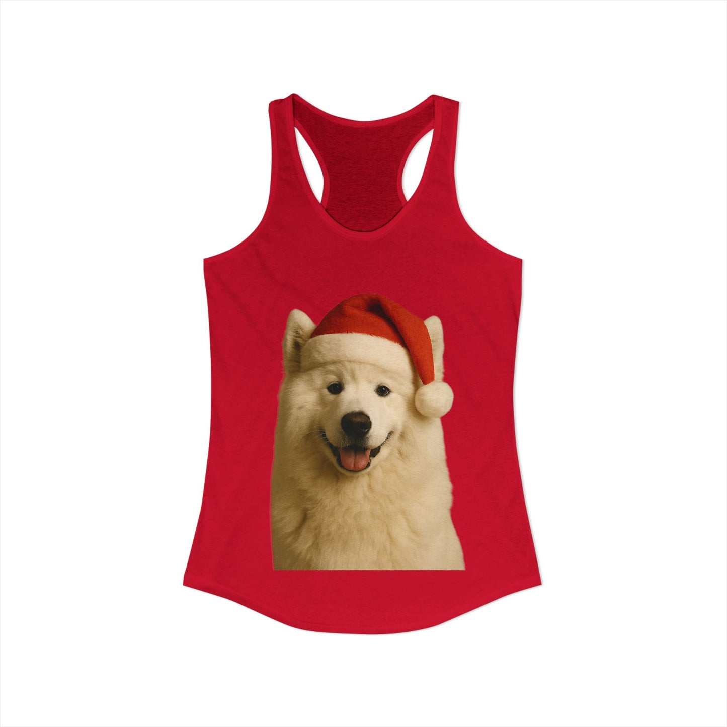 Santa Paws Samoyed Women's Racerback Tank