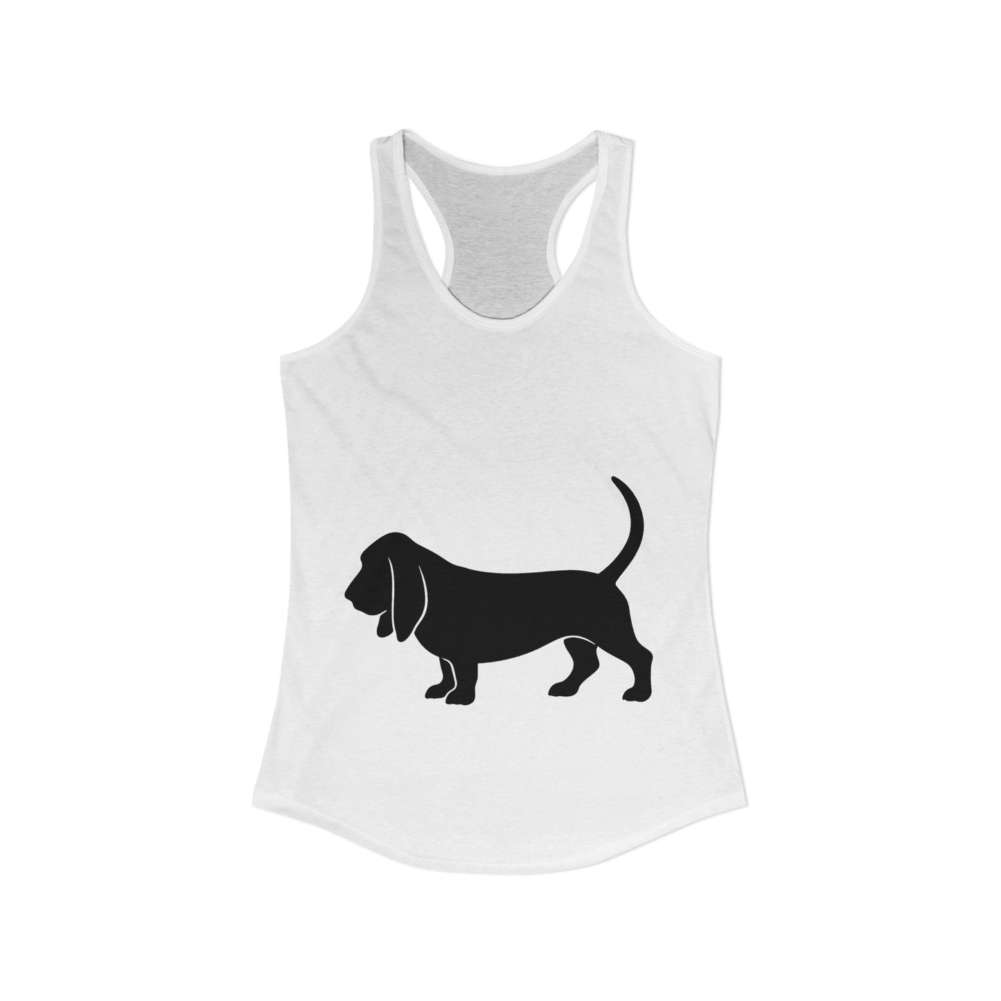 Basset Silhouette Women's Racerback Tank
