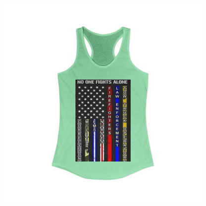 No One Fights Alone Women's Racerback Tank