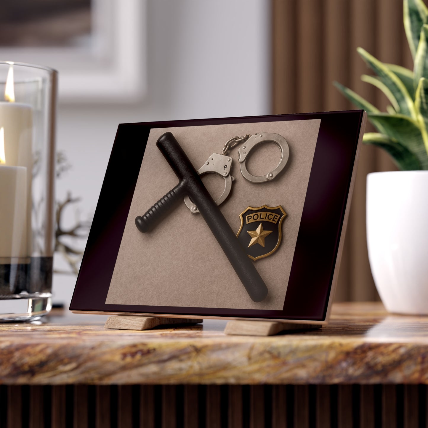 Law Enforcement Appreciation Ceramic Photo Tile