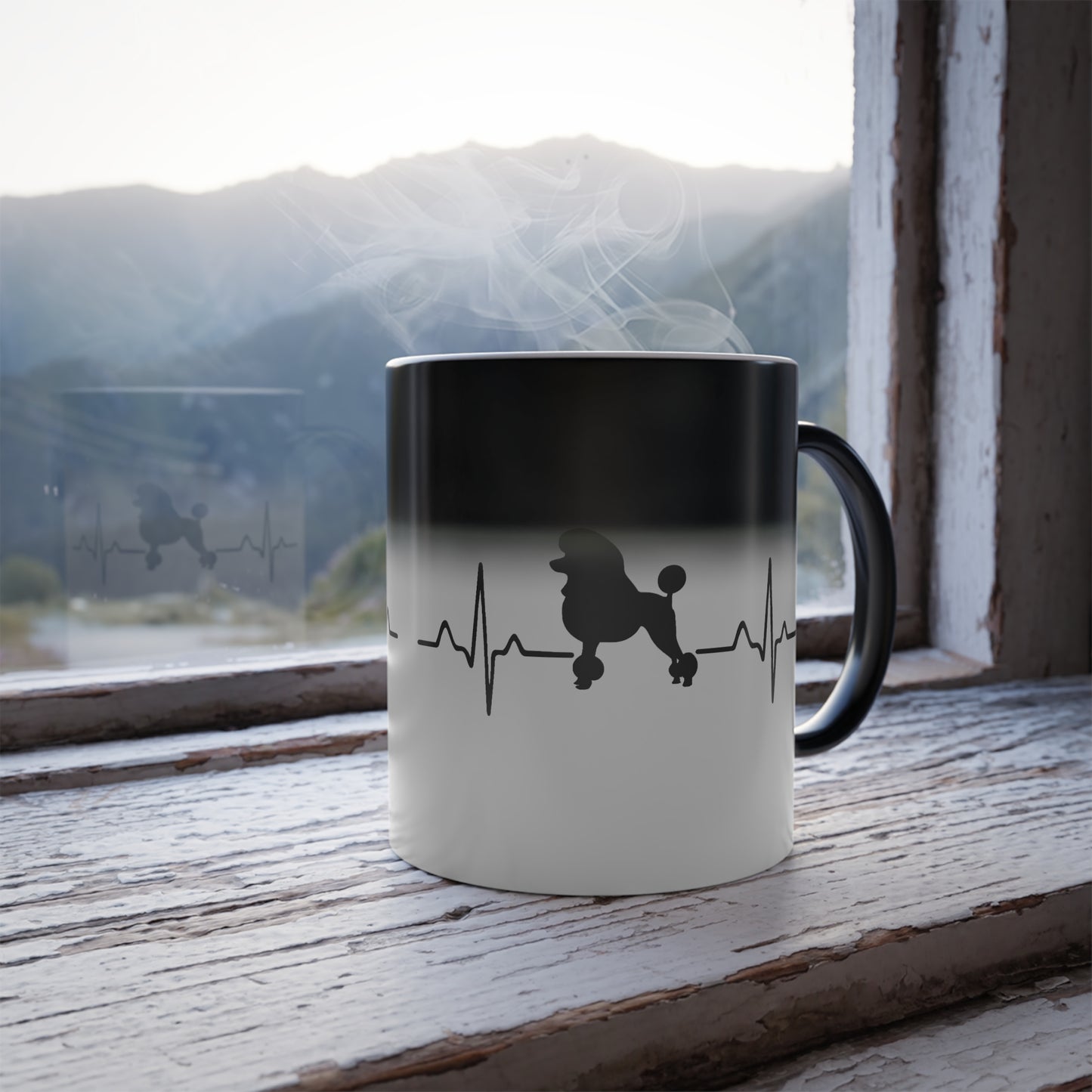 My Heart Beats For Poodles Color Changing Mug
