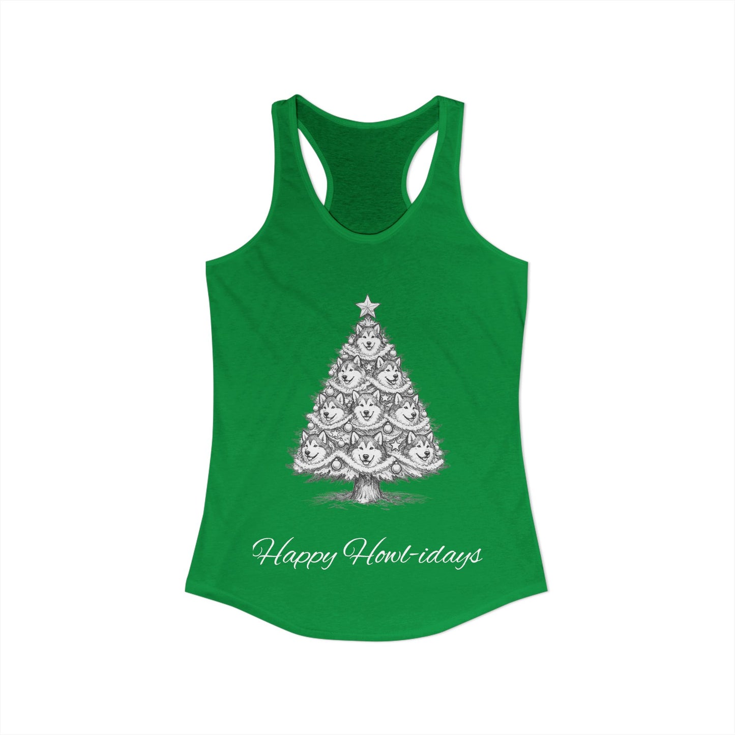 Happy Howl-idays Women's Racerback Tank
