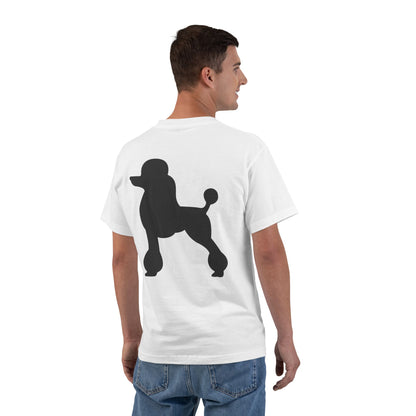 Poodle Silhouette Men's Short-Sleeve Crewneck Tee