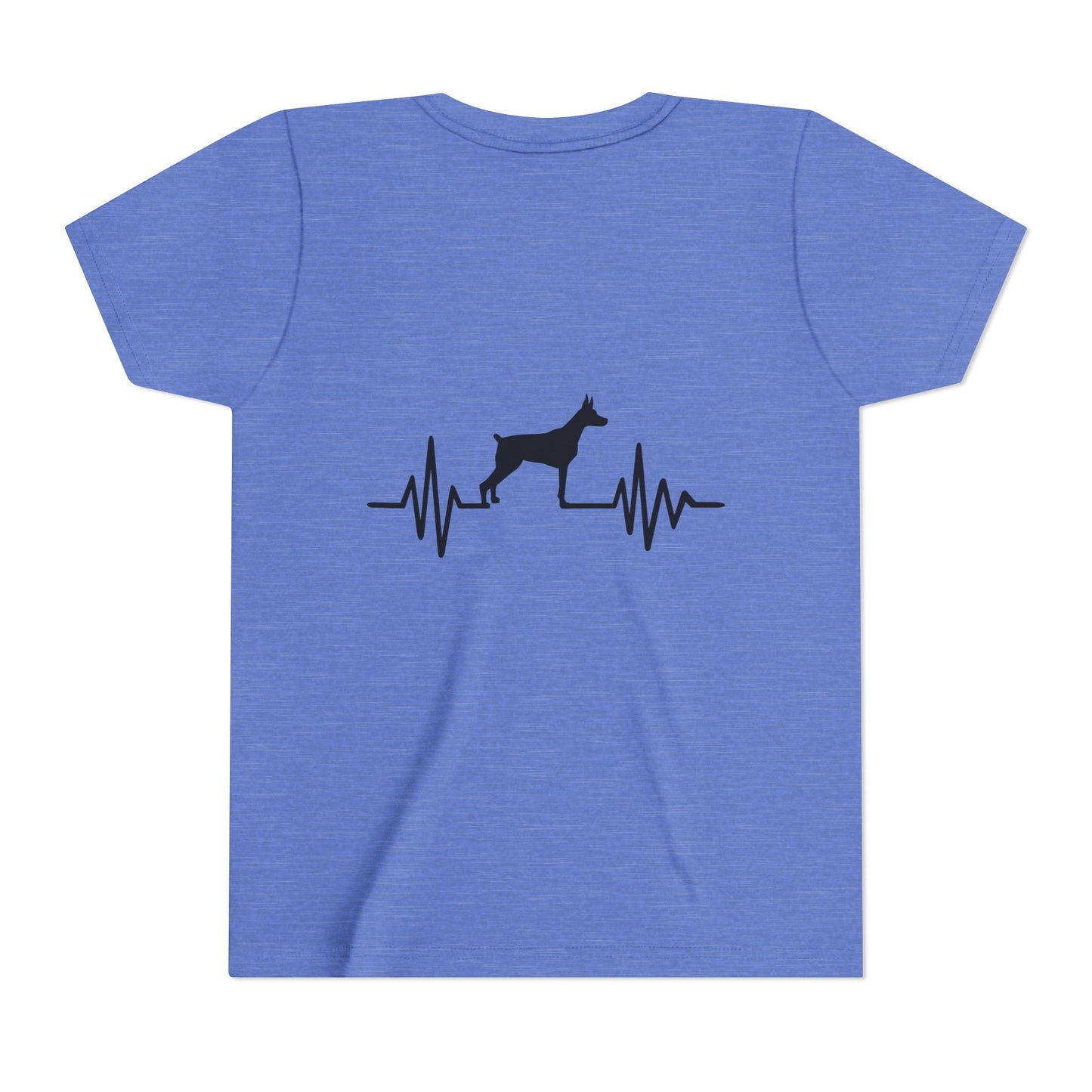 My Heart Beats For Dobermans Youth Unisex Short Sleeve Crewneck Tee
