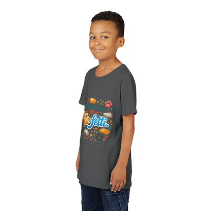 Fur-Fetti Cat Youth Unisex Short Sleeve Crewneck Tee