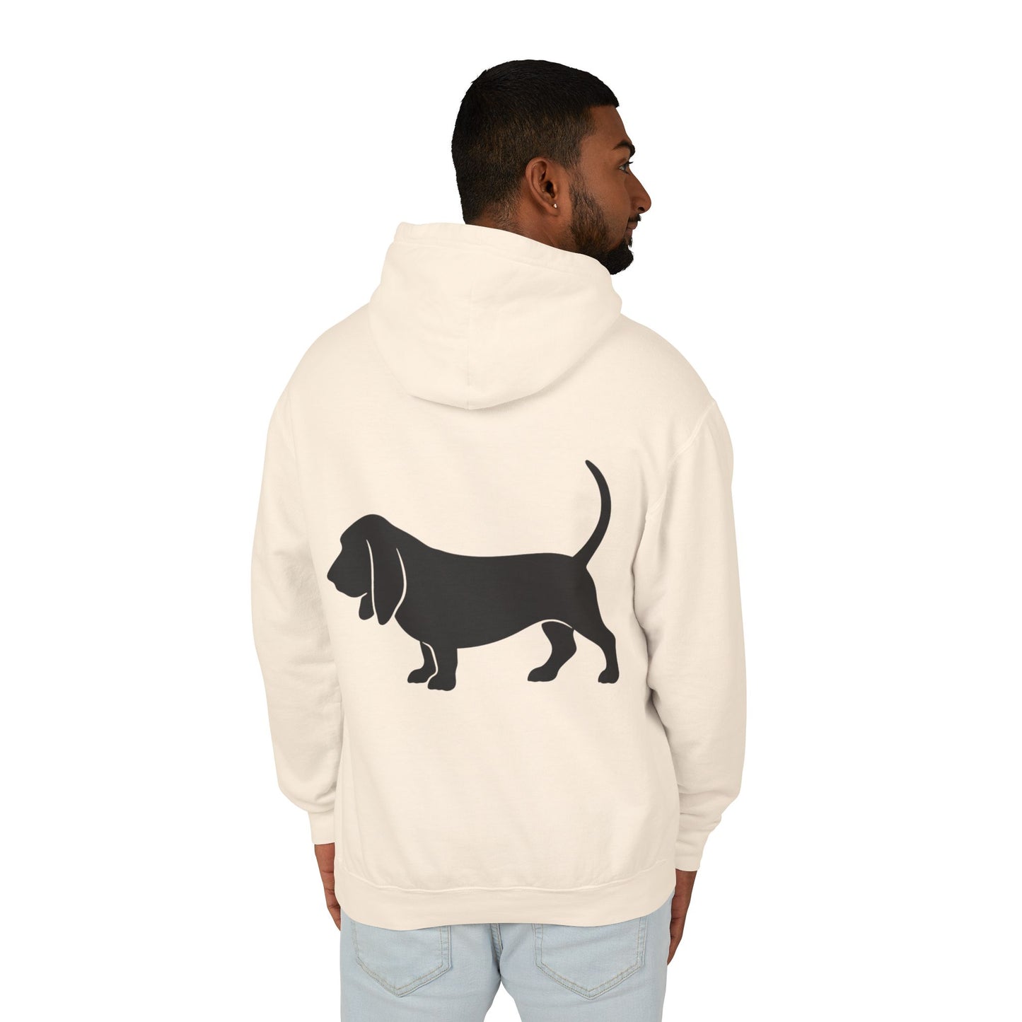 Basset Silhouette Unisex Lightweight Hoodie