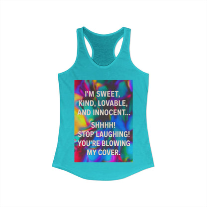 Blowing My Cover Women's Racerback Tank