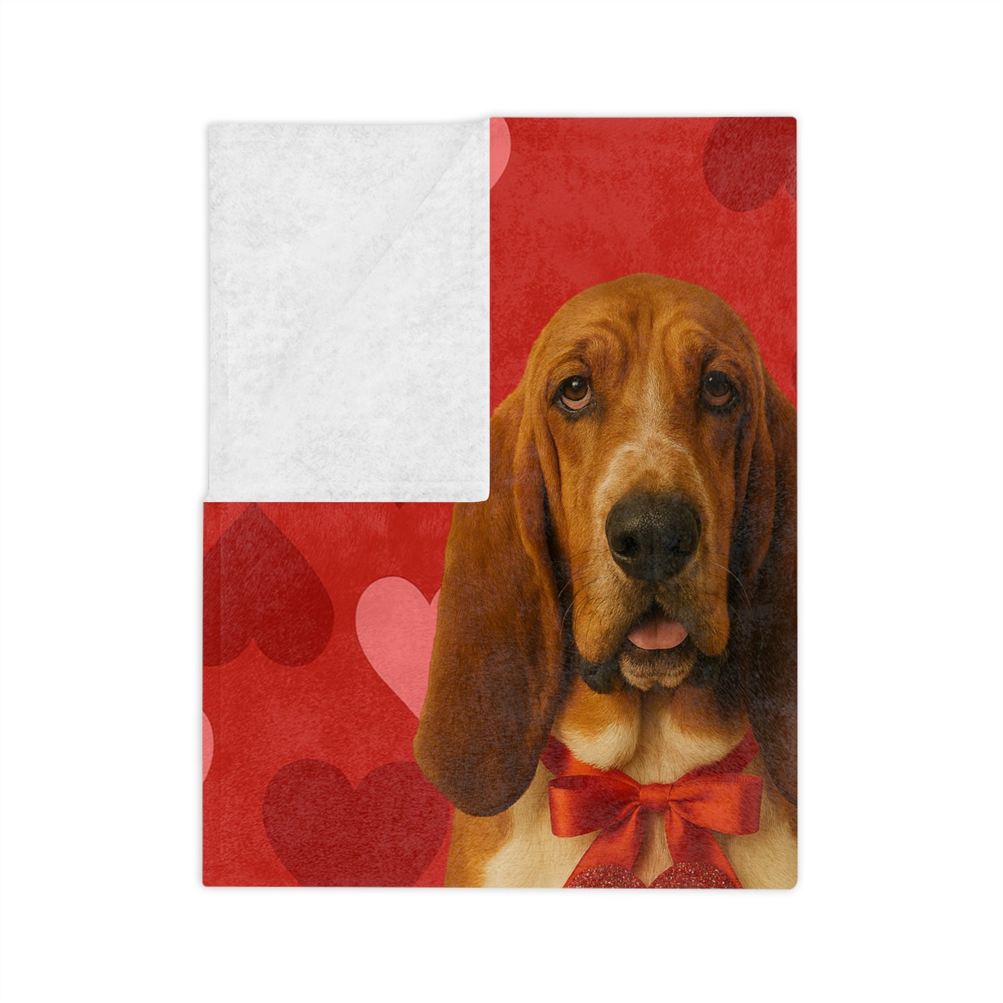 Cupid's Companion Basset Velveteen Microfiber Blanket