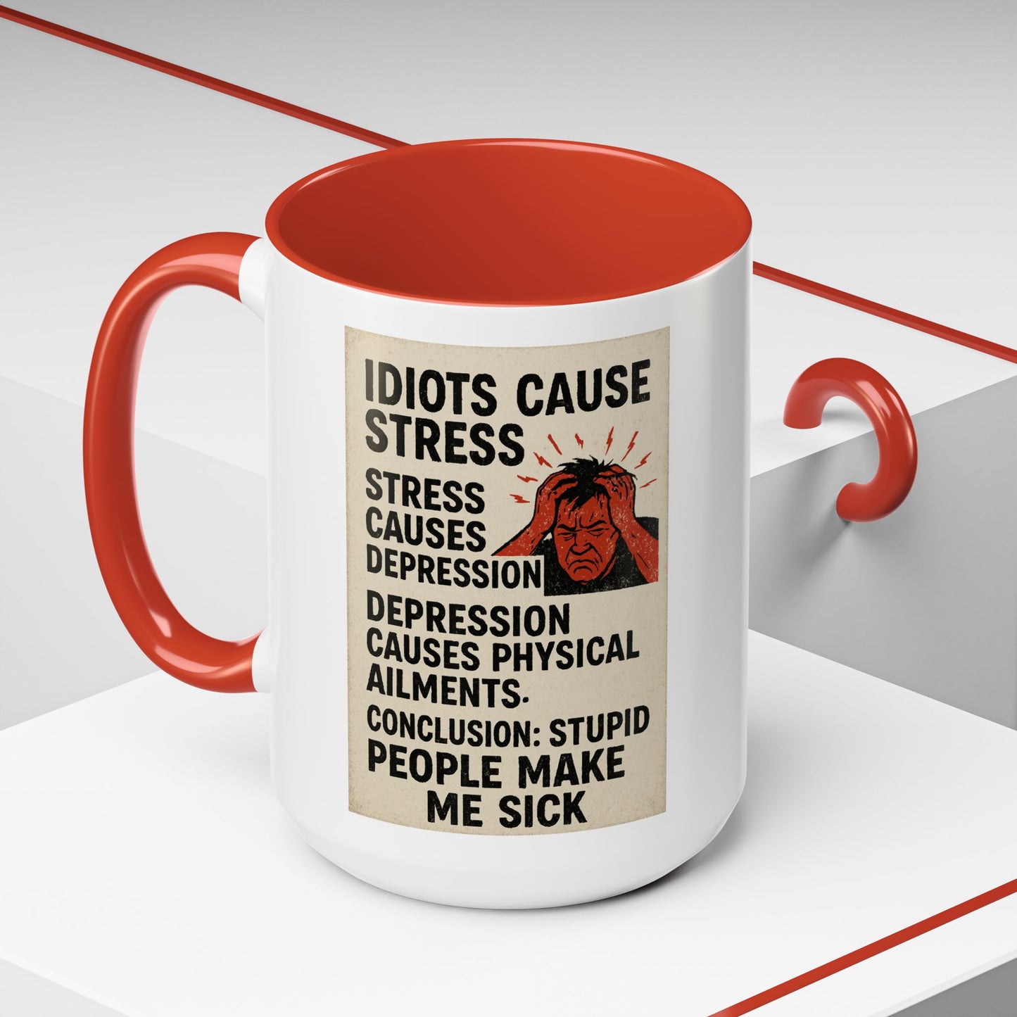 Stupid People 2-Tone Coffee Mug