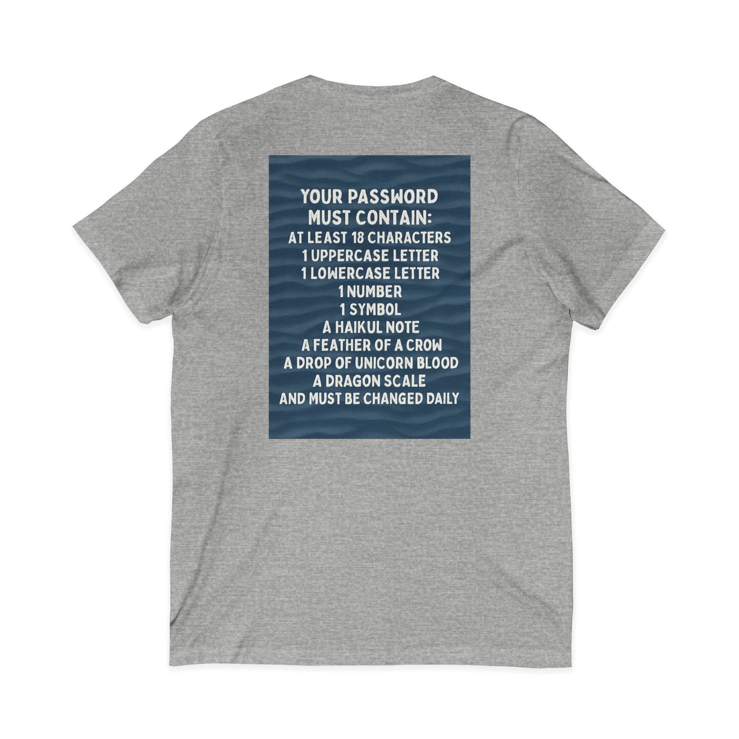 Password Unisex Short Sleeve V-Neck Tee