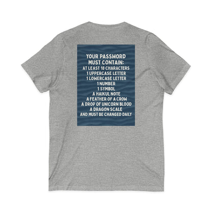 Password Unisex Short Sleeve V-Neck Tee