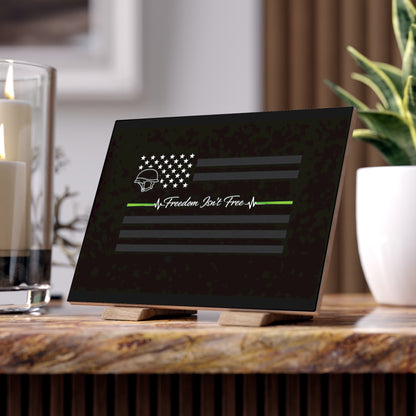 Thin Green Line Ceramic Photo Tile