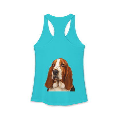 Basset Head Women's Racerback Tank