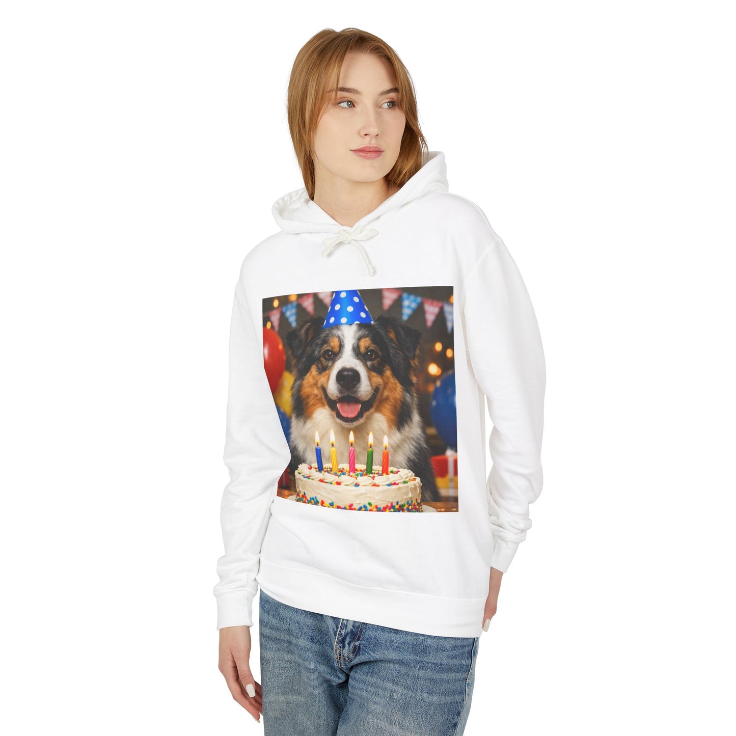 Birthday Buddy Aussie Unisex Lightweight Hoodie