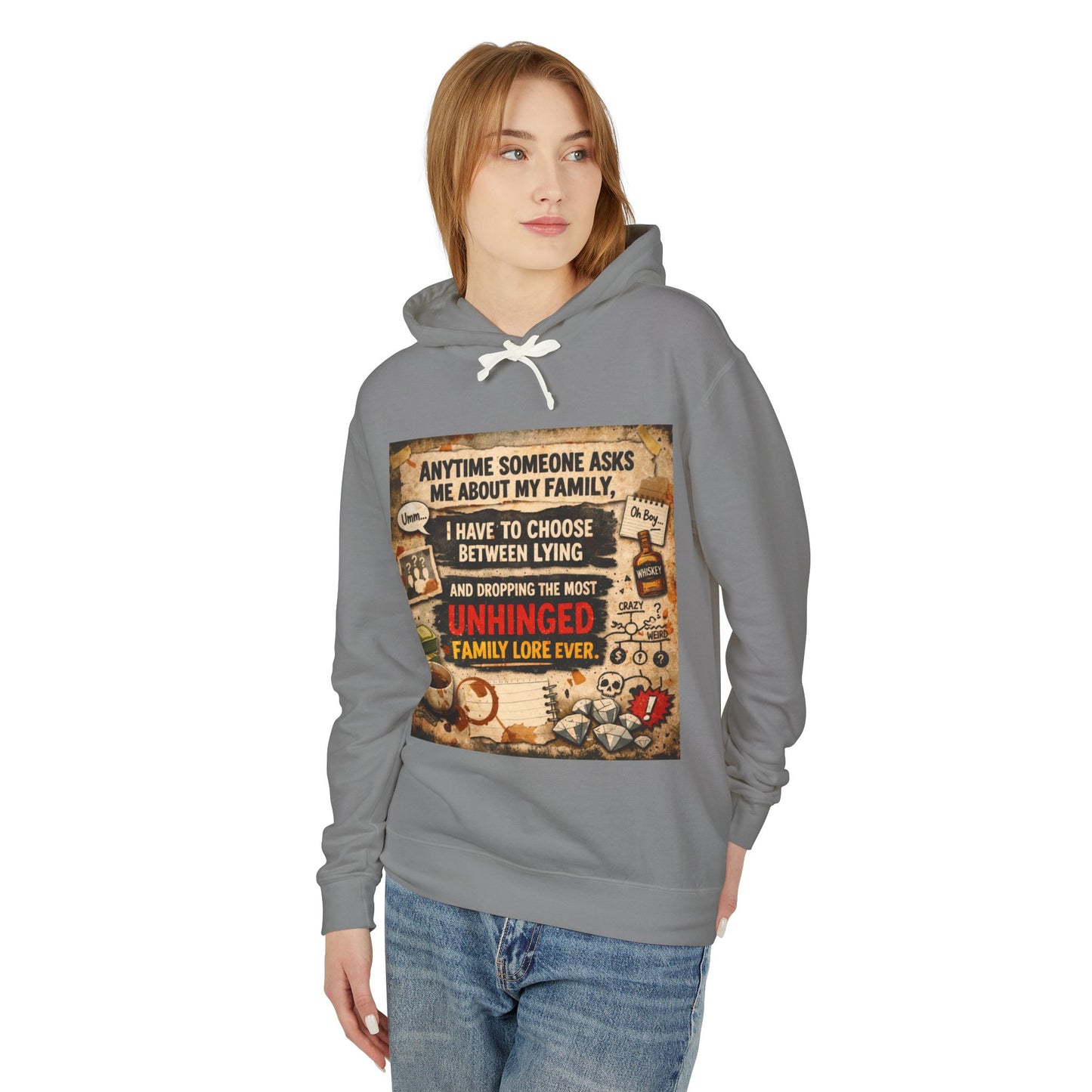 Unhinged Family Unisex Lightweight Hoodie