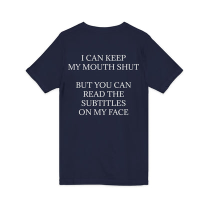 Subtitles Unisex Short Sleeve V-Neck Tee