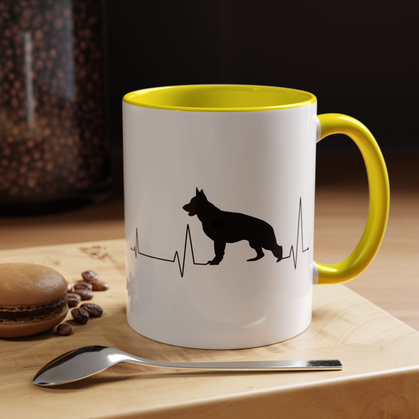 My Heart Beats For German Shepherds 2-Tone Coffee Mug