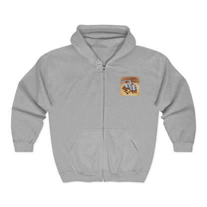 Coffee With Love Unisex Full Zip Hoodie